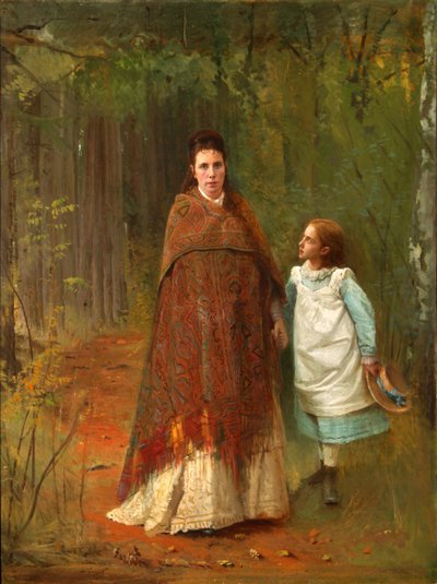 Parkta. Sanatçının Karısının ve Kızının Portresi, 1875 by Ivan Nikolaevich Kramskoy