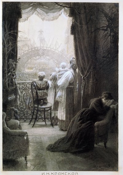 Askerlerin karşılanması (Askerler Hoş Geldiniz) by Ivan Nikolayevich Kramskoi