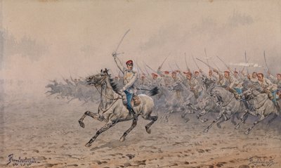 Süvari hücumu by Ivan Petrovich Pryanishnikov