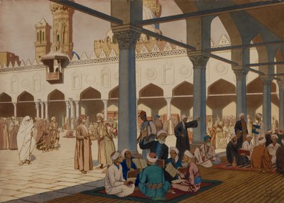 El-Ezher Camii ve Üniversitesi avlusu, Kahire, 1928 by Ivan Yakovlevich Bilibin