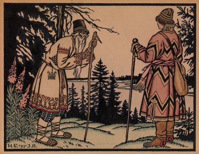 Ivan Tsarevich ve Kurbağa Prenses, 1931 by Ivan Yakovlevich Bilibin