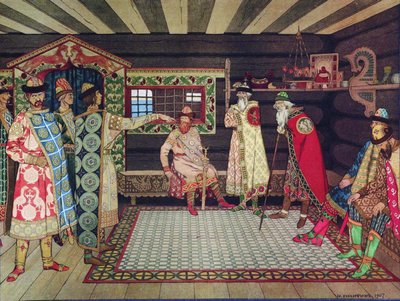 Kiev Prenslerinin Buluşması, 1907 by Ivan Yakovlevich Bilibin