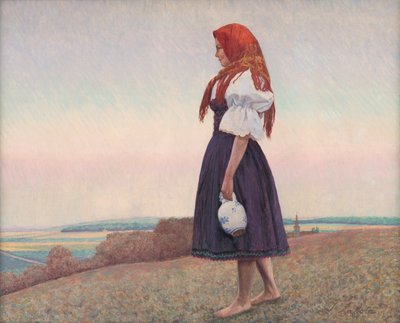 bir sürahi ile kız by Ivan Zabota
