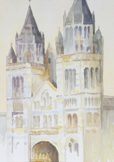Doğa Tarihi Müzesi Ana Girişi, Londra, Gündüz, 1994 (kağıt üzerinde wc) by Izabella Godlewska de Aranda