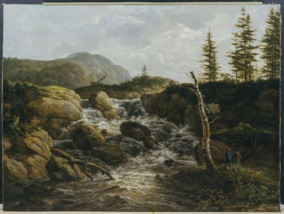 Şelaleli Dağlık Manzara, Norveç by Johan Christian Dahl