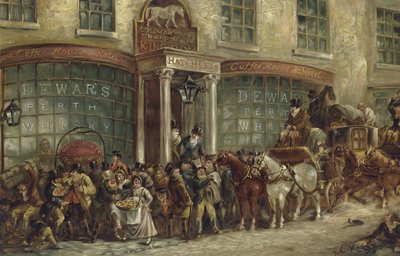 White Horse Mahzeni Hatchetts, Piccadilly, Londra (chromolitho) by J.C. Maggs