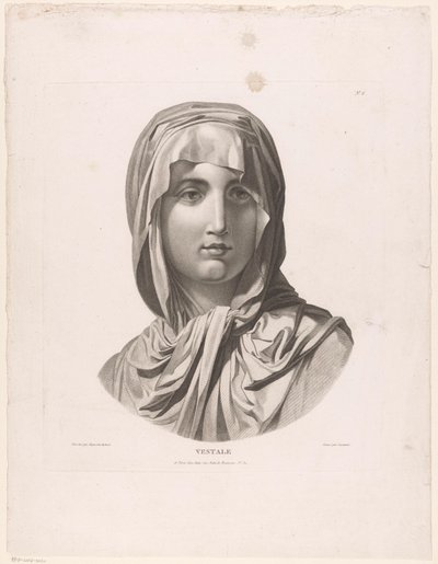 Bir Vestal Bakire Başkanı Vestale (nesne üzerindeki başlık) by J.F. Cazenave