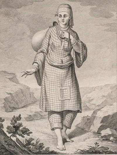 Su getiren bir Arap kadın by J.F. Clemens