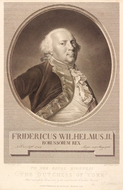 Prusya Kralı II. Friedrich Wilhelm by J.F. Clemens