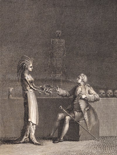 Niels Klim anatomi odasında by J.F. Clemens