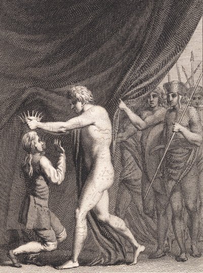 Niels Klim, Qvamitlerin imparatoru olarak taç giydi by J.F. Clemens