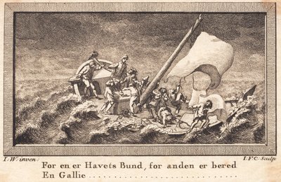 Peder Paars denizde tehlikede avlanıyor by J.F. Clemens