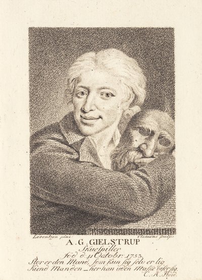 Oyuncu Adam Gottlob Gielstrup (1753-1830) by J.F. Clemens