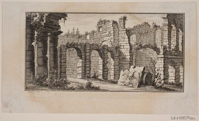 Birkaç katta kemerli büyük kalıntılar by J.F. Clemens