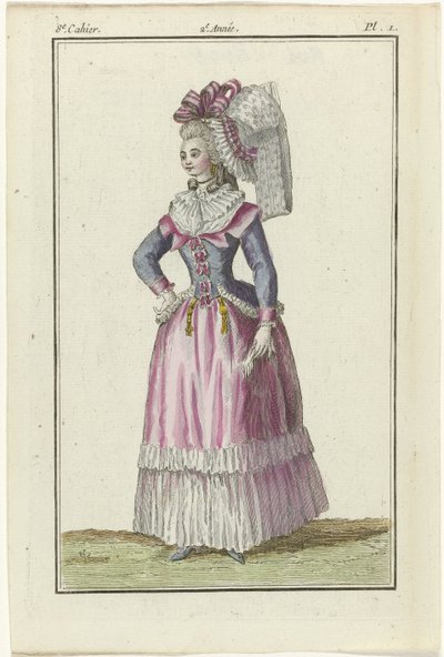 Yeni Fransız ve İngiliz Modası Mağazası, kopie naar 1787, Pl. 1, 8th notebook by J.J. Tuttot