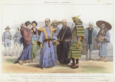 Moğol Irkı, Japonca (renkli gravür) by J.L. (after) Williams