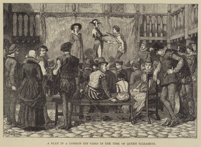 Kraliçe Elizabeth Zamanında London Inn Yard'da Bir Oyun by J.M.L. Ralston