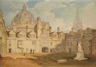 Brazen Nose Koleji Dörtgeninden Bir Görünüm, Oxford, 1803-1804 by Joseph Mallord William Turner