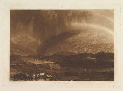 Turba Bataklığı, İskoçya Liber Studiorum, bölüm IX, levha 45, 23 Nisan 1812. by Joseph Mallord William Turner