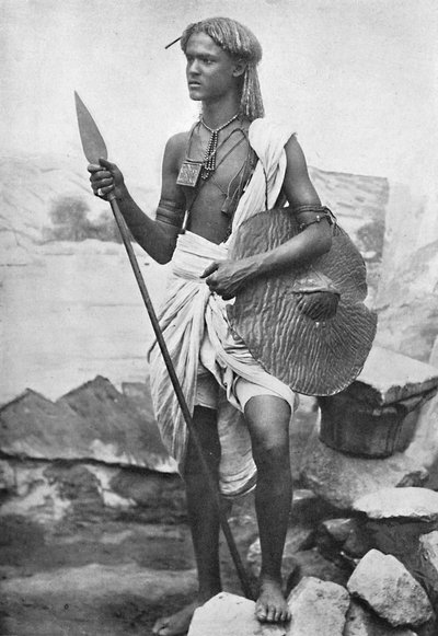 Bir Bishari Hamite, Nil ve Kızıldeniz arasında Nubian Çölü, 1912 by JP Sebach