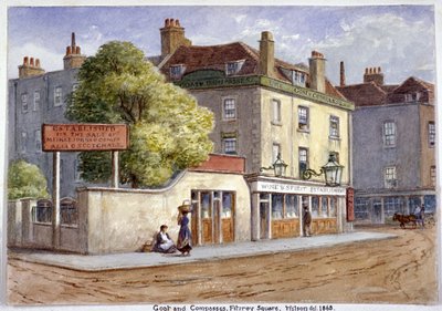 Old Goat and Compass Inn, Marylebone Road, Londra, 1868 by JT Wilson