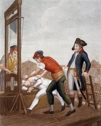 Maximilien Marie Isidore de Robespierre giyotinde by J. (after) Beys