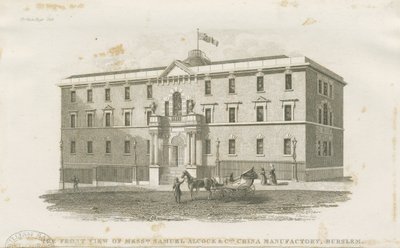 Burslem - Bay Samuel Alcock & Cos.'un fabrikası: çelik gravür, nd [?19.yüzyıl] (baskı) by J Barlow