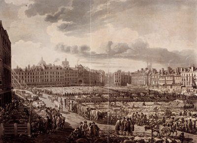 Smithfield Pazarı, Londra, 1811 by J Bluck
