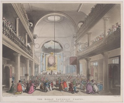 Roma Katolik Şapeli, Lincolns Inn Fields, 1 Nisan 1808., 1 Nisan 1808. by J. Bluck