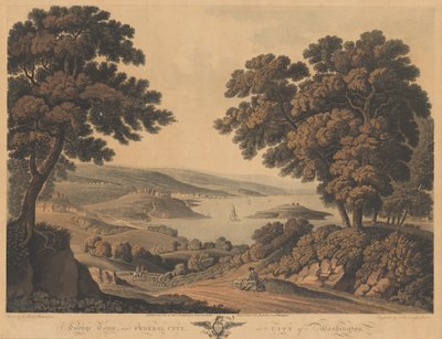 Georgetown ve Federal Şehir veya Washington Şehri by J. Cartwright after George Beck