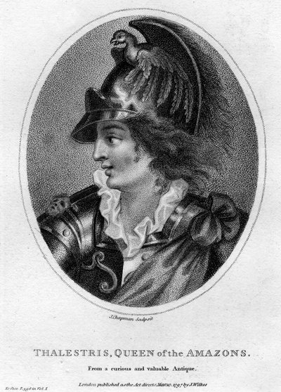 Thalestris, Amazonların efsanevi Kraliçesi, 1797. by J. Chapman