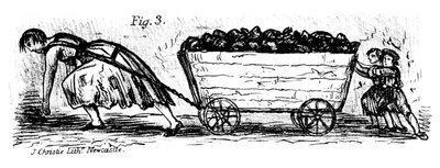 Kadın ve çocuklar kömür atıcıları, Orta ve Doğu Lothian, İskoçya, 1848 by J. Christie