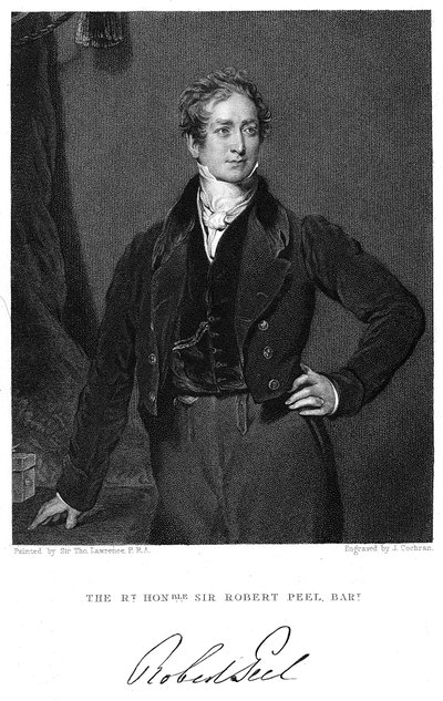 Robert Peel, 19. yüzyıl İngiliz devlet adamı by J. Cochran