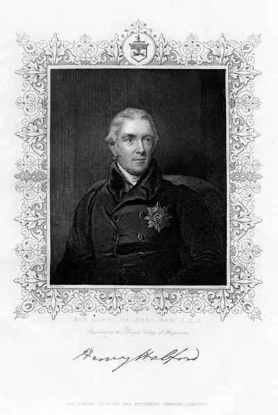 Sir Henry Halford, İngiliz doktor, 19. yüzyıl. by J. Cochran