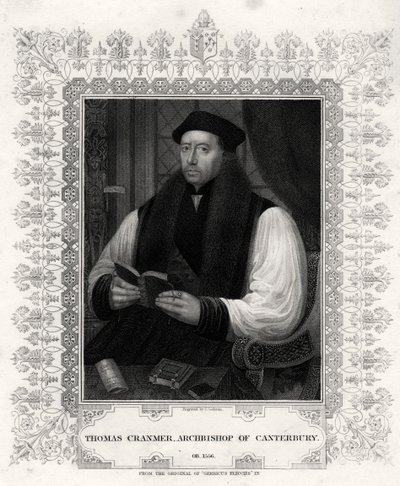 Thomas Cranmer, Canterbury Başpiskoposu, 19. yüzyıl by J. Cochran