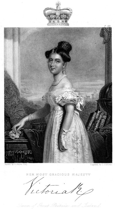 Victoria, Büyük Britanya ve İrlanda Kraliçesi, c1838 by J. Cochran