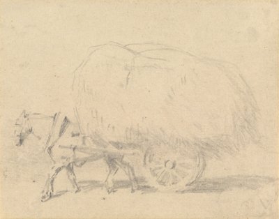 Bir sürü saman çeken bir at by J. Frederick Tayler