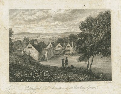 Dovedale - Beresford Hall: çelik gravür, nd [1815] (baskı) by J. Greig