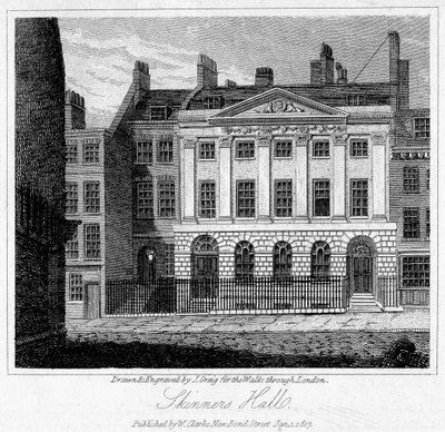 Skinners Salonu, Londra Şehri, 1817. by J. Greig