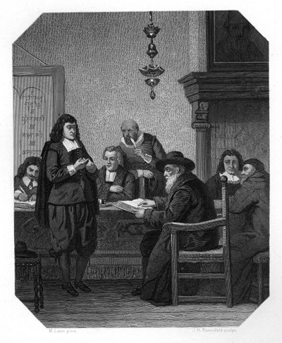 Benedict Spinoza, 17. yüzyıl Hollandalı filozofu, c1870. by J. H. Rennefeld