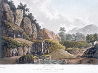Stanton Drew yakınlarında Tuğla Yapımı, Somerset, 28 Şubat 1798 (renkli aquatint) by J. Hassall