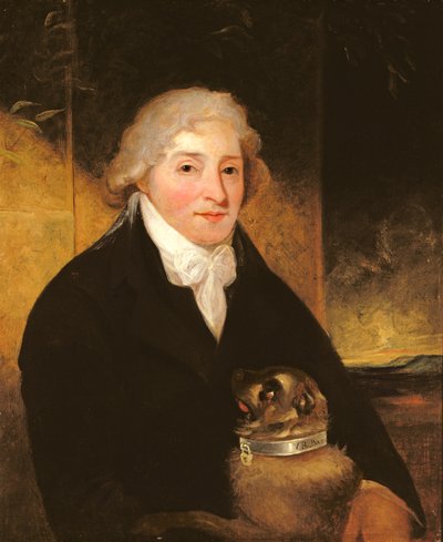 Venanzio Rauzzini, köpeği Turk ile, c.1795 by J. Hutchison