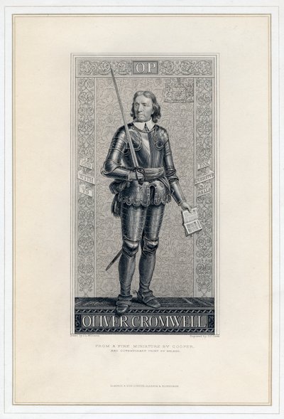 Oliver Cromwell 1599-1658, 19. yüzyıl. by J. J. Crew