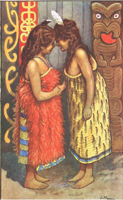 Maori kızları, MacMillan okul afişlerinden, 1950-60