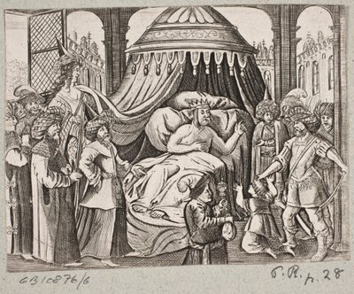 Adam Olearius til illüstrasyon, “Dahice bir şair Schich Saadi tarafından Farsça Rosenthal […]”, Schleswig 1660 by J. Muller
