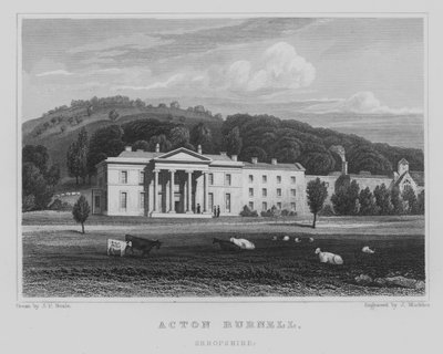 Acton Burnell, Shropshire (gravür) by John Preston Neale