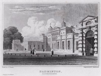 Badminton, Gloucestershire (gravür) by John Preston Neale