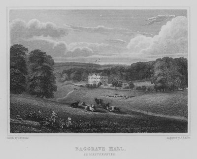 Baggrave Hall, Leicestershire (gravür) by John Preston Neale