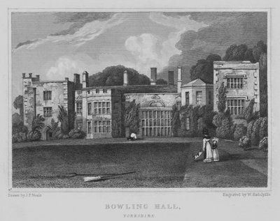Bowling Salonu, Yorkshire (gravür) by John Preston Neale