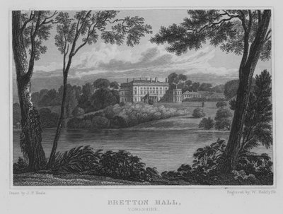 Bretton Hall, Yorkshire (gravür) by John Preston Neale